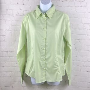 Ash City Lime green dress shirt for women size M